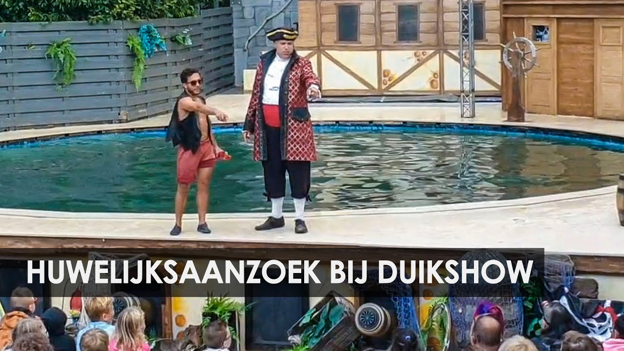Verrassing: huwelijksaanzoek tijdens duikshow Sky Pirates in Avonturenpark Hellendoorn