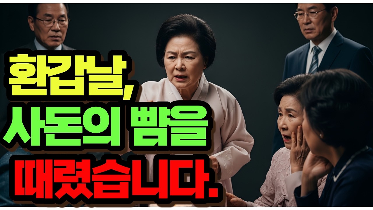 환갑날 사돈 뺨을 때린 58세 여자...!!!