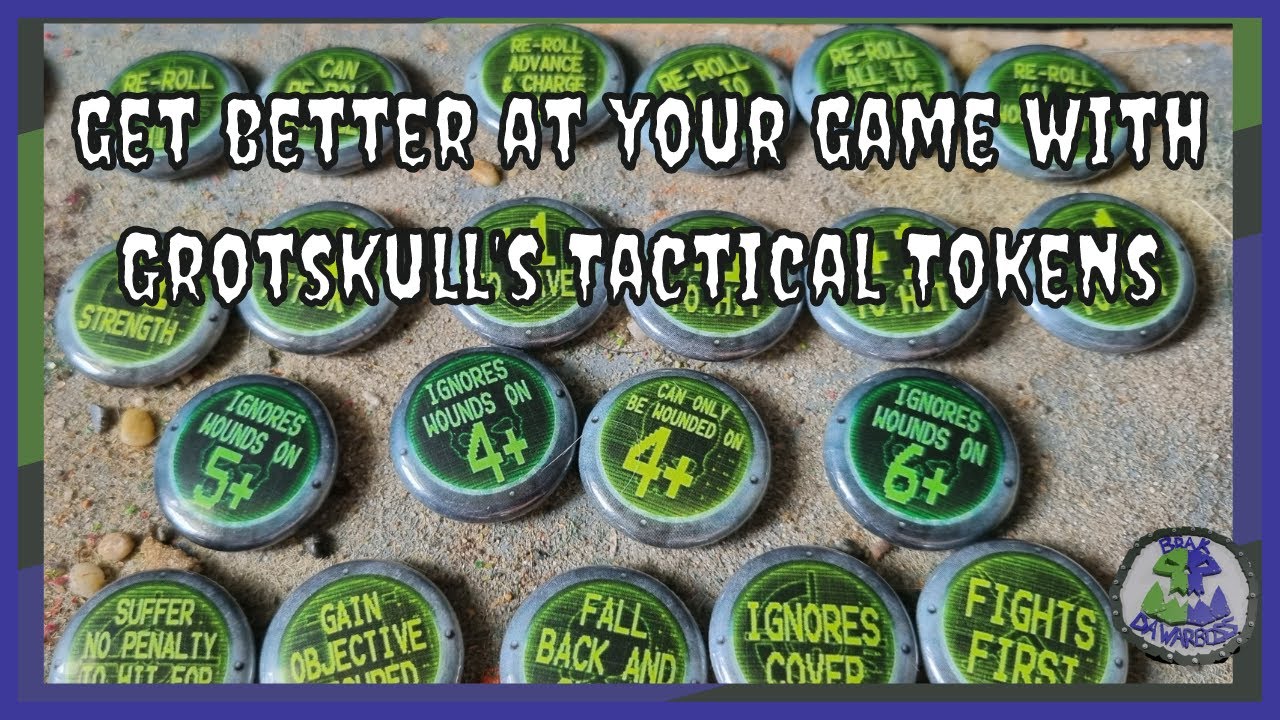 Reviewing Grotskull's Workshops Tactical  Tokens for playing Warhammer 40k