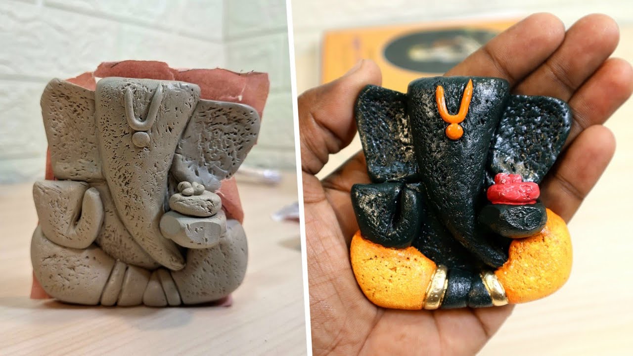 Easy DIY Ganpati Idol Making with Clay | DIY Ganesh Chaturthi Decoration