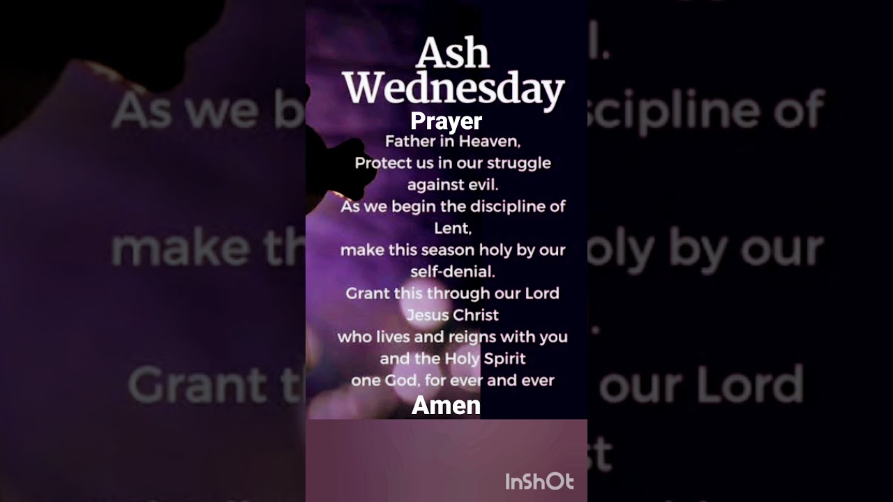 Ash wednesday Prayer