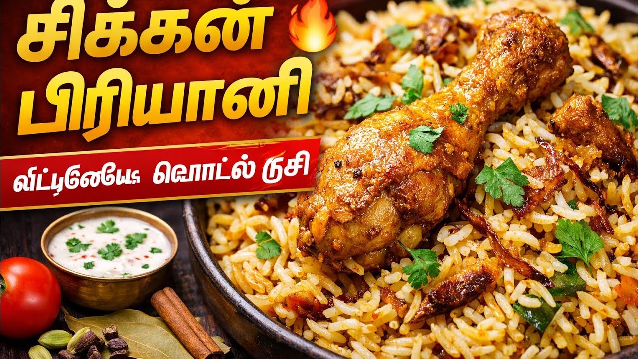 ஹோட்டல் ஸ்டைல் சிக்கன் பிரியாணி வீட்டிலேயே! 🔥@CookCraftwithlove-62 