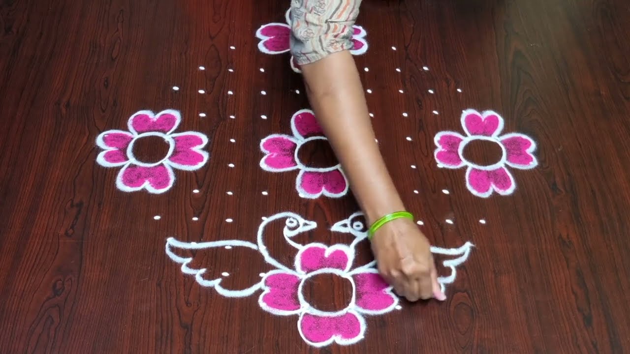 4 పండగ నెల ముగ్గులు || చుక్కల ముగ్గులు || festival rangoli ||