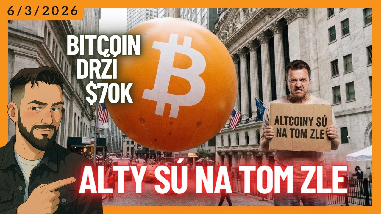 Bitcoin drží $70 000 - Altcoiny sú na tom veľmi zle 🔴  #BTC #kryptoraňajky