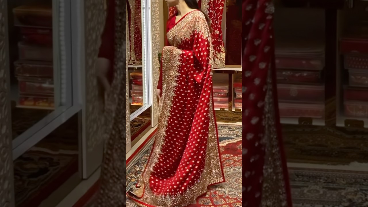 ✨❤️New trendy party wear saree design 2025 | ✨beautiful saree look✨#shorts #youtuber #weddinglook