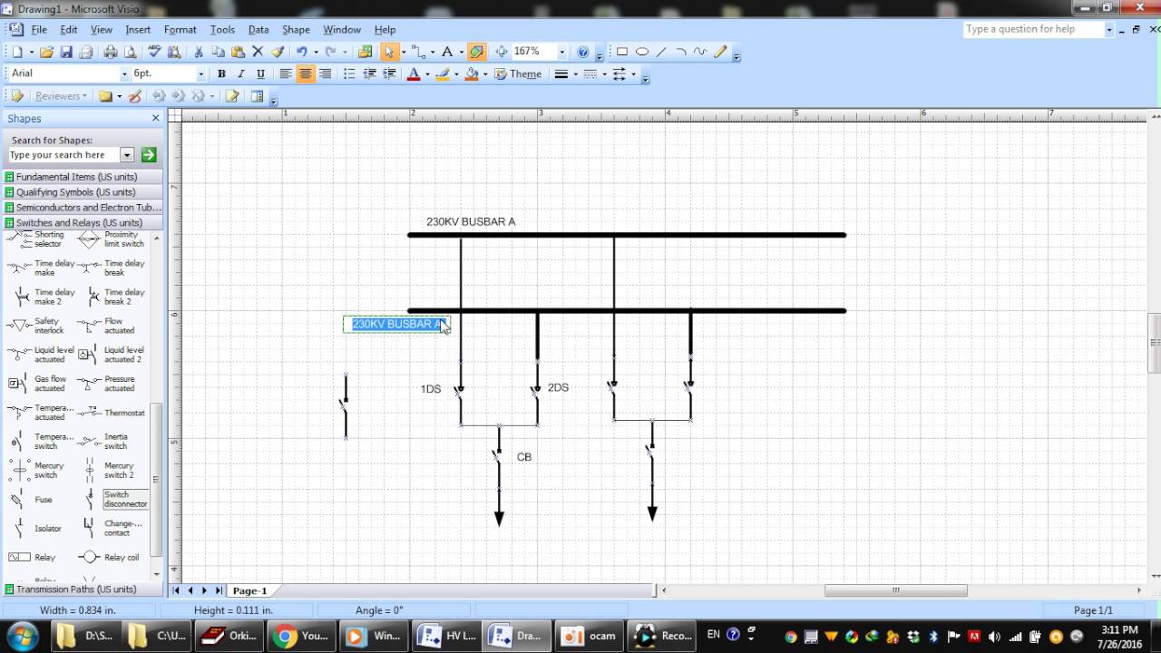 Visio 2007 creating diagram substation part 1 - Microsoft visio 2007 draw the diagram substation