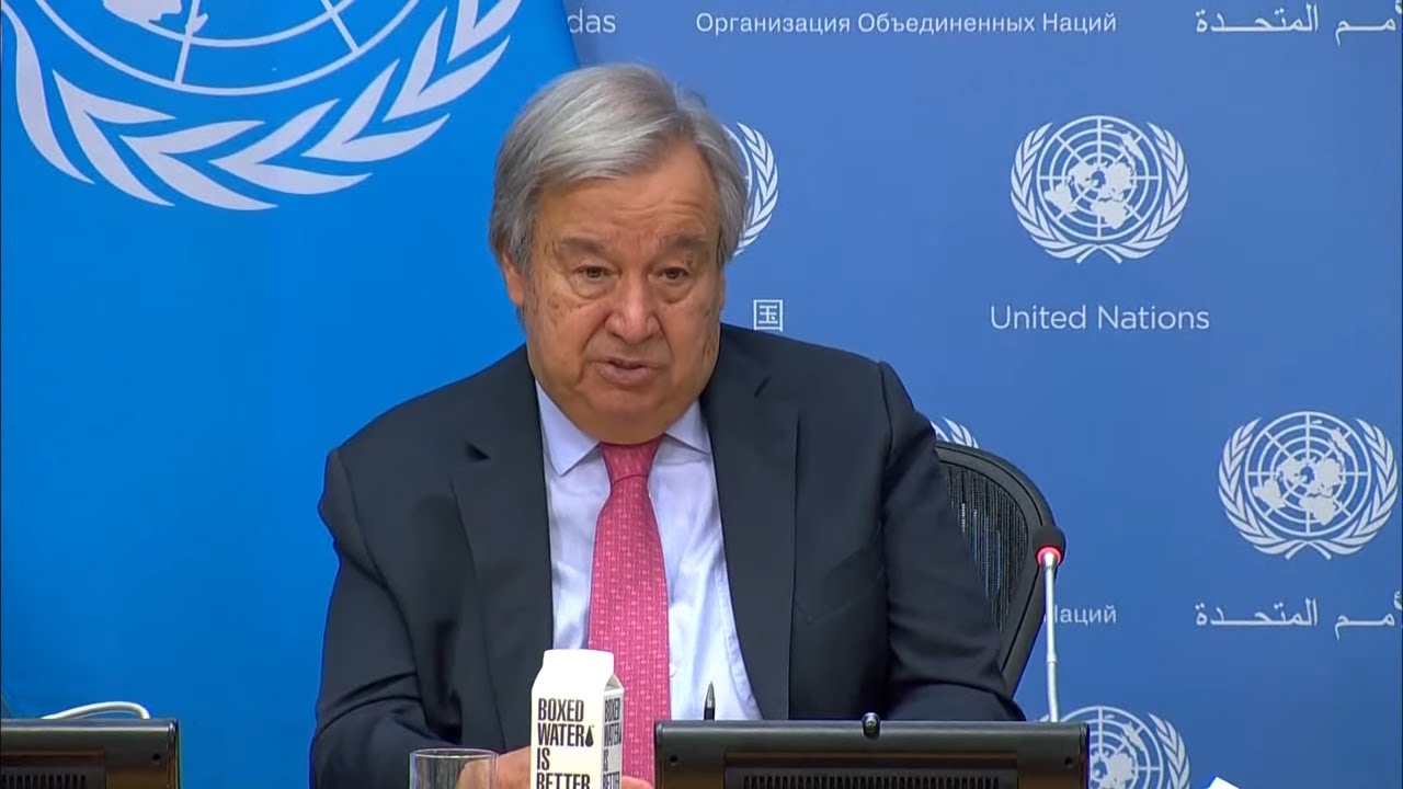 UN Secretary General Ant&oacute;nio Guterres Holds News Conference I LIVE