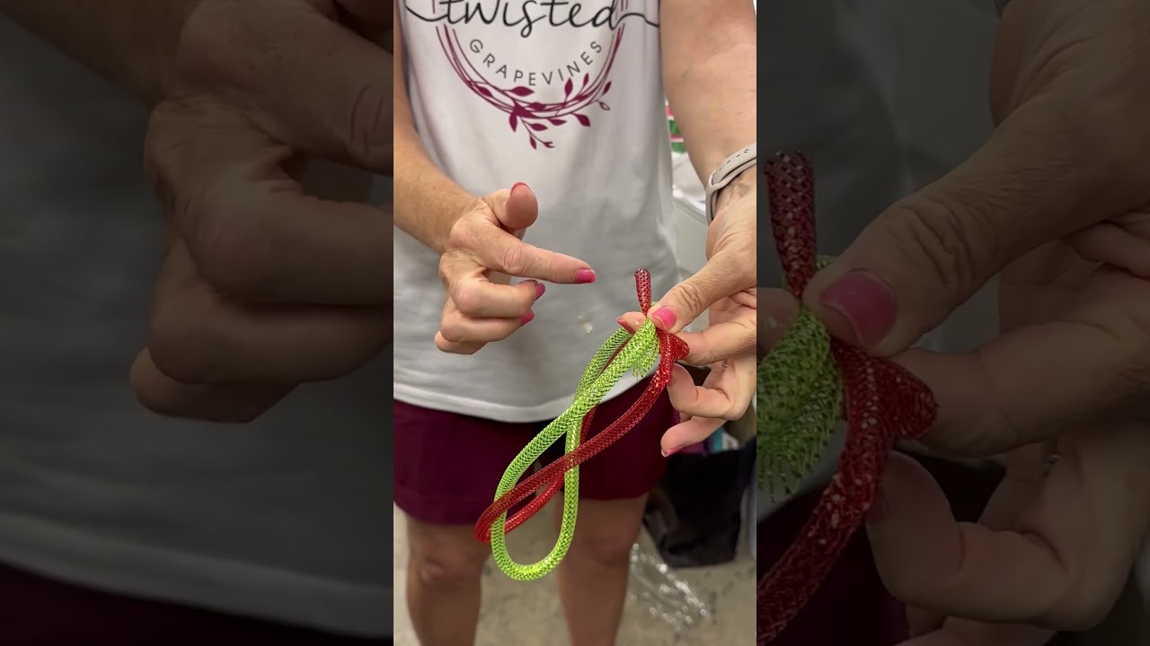 How-to attach Mesh Tubing to Your Wreath