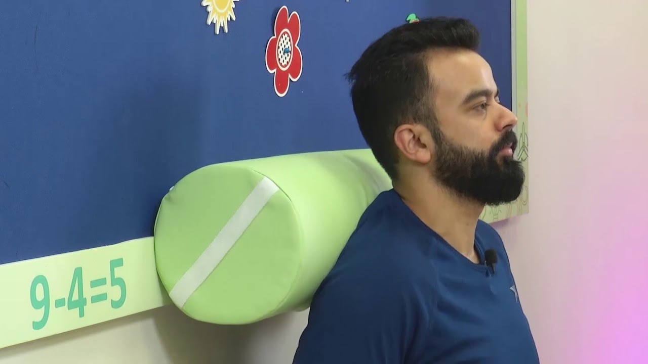 جلسة  العلاج الطبيعي   تمارين لتقويم العمود الفقري   التحدب