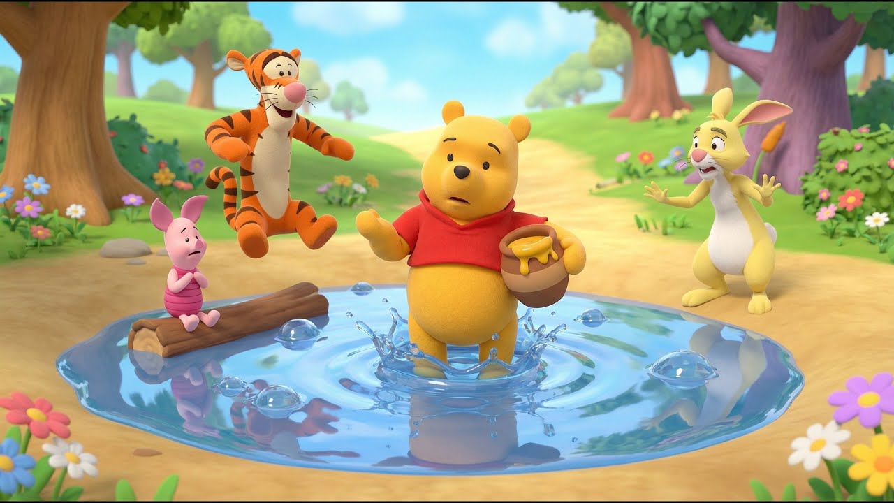 The Strange Puddle in the Forest💦🌳| A Funny Forest Surprise | Winnie the Pooh Animation