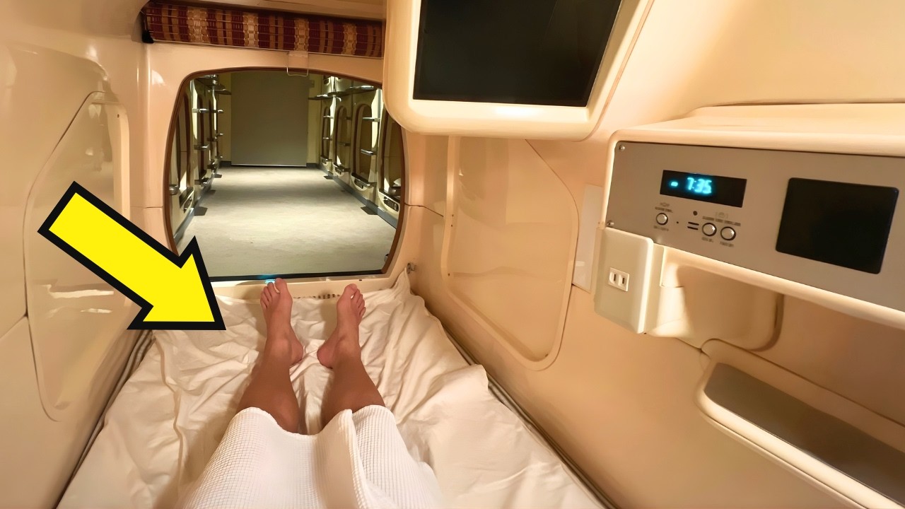 Sleeping in the World&rsquo;s First Capsule Hotel 🇯🇵 | Capsule inn Osaka | 1979