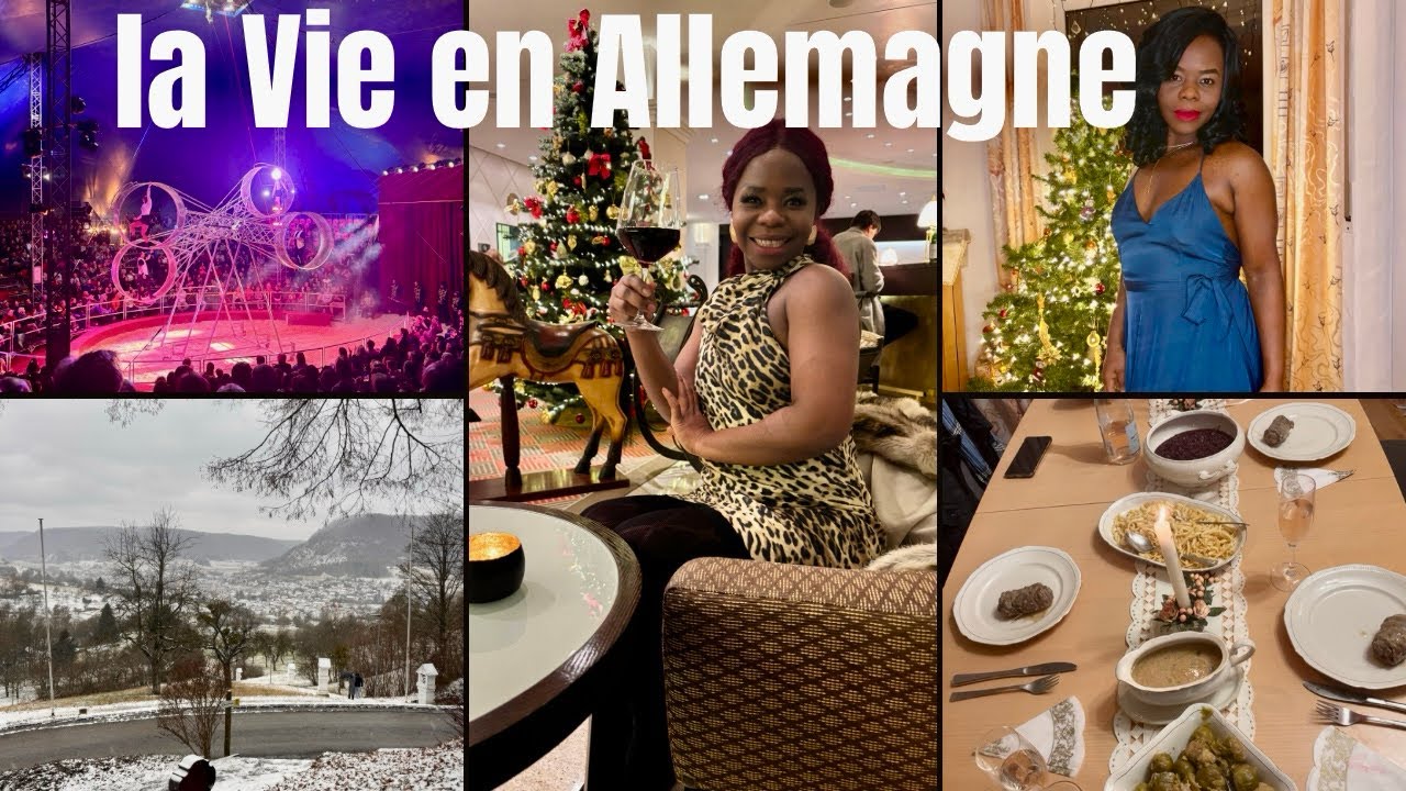 Vlog ma vie en Allemagne 🇩🇪 Fête de fin d’années courses de Noël 🎄 Repas en famille Cirque 