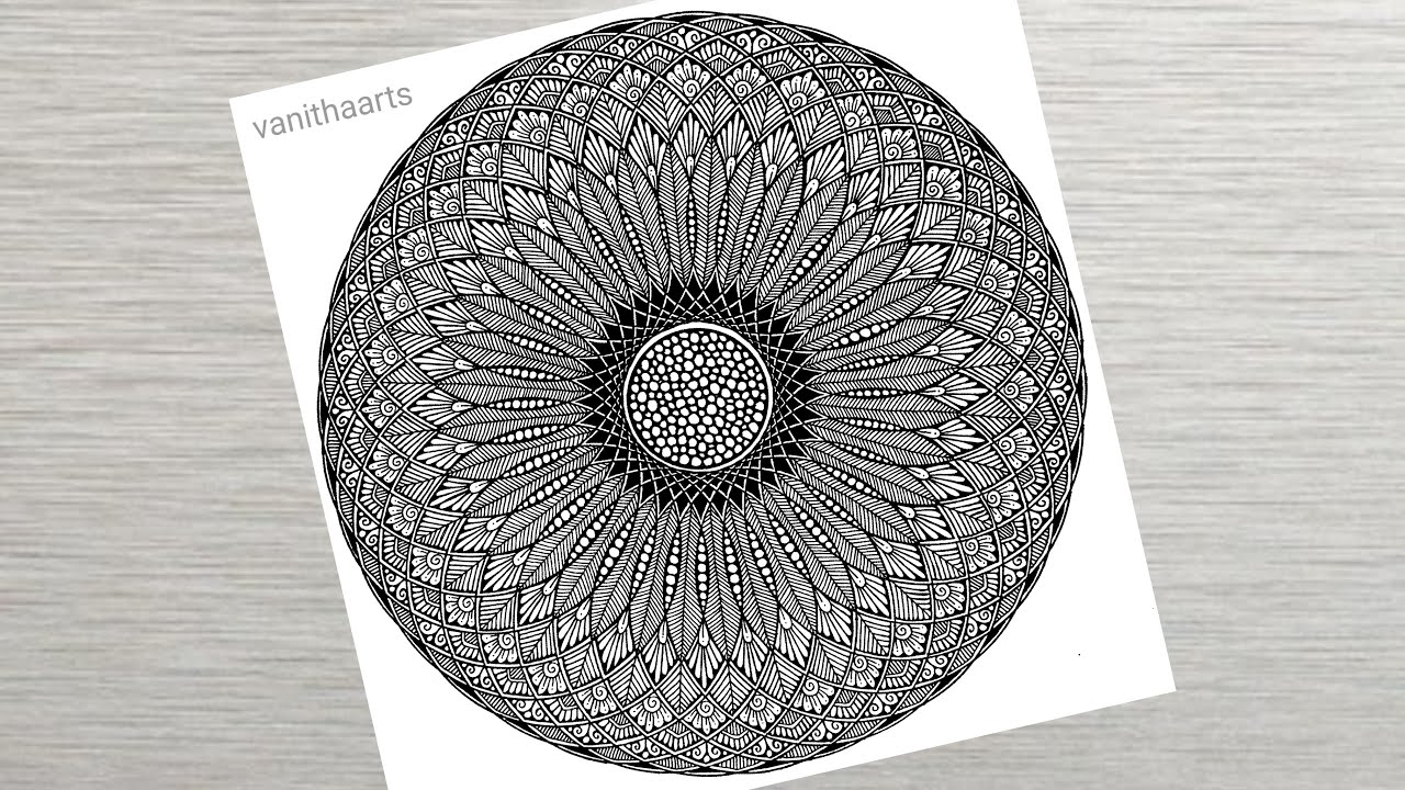 Geometric Mandala Art without Grid Step-by-Step Tutorial | #spirograph #vanithaarts #mandala #art