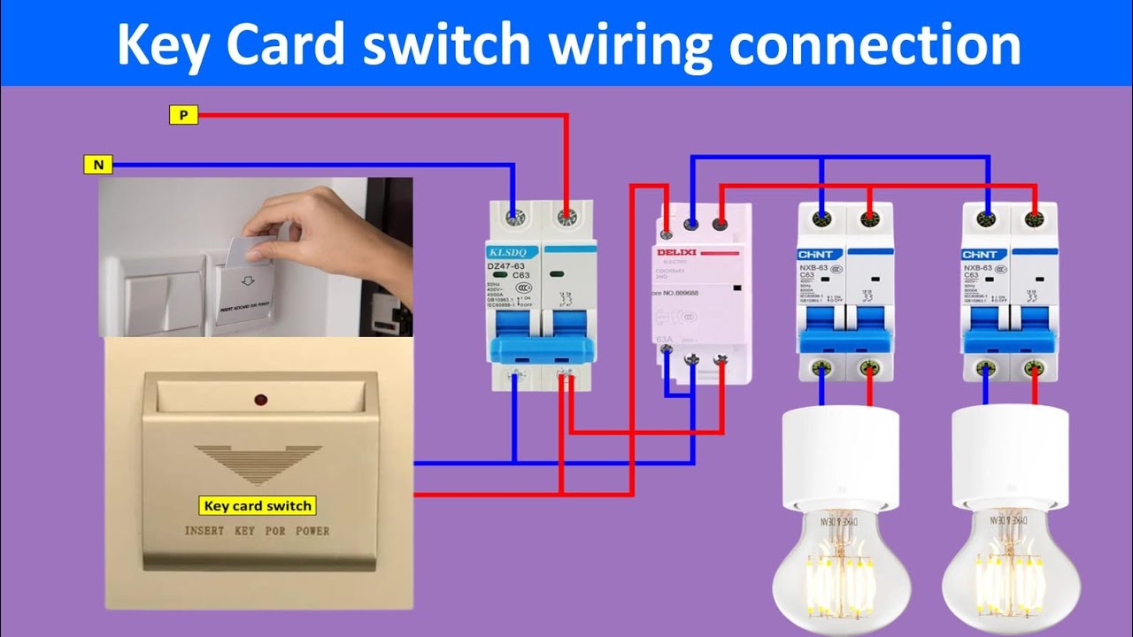 Hotel Key Card Switch Wiring Connection Diagram | #keycard #switch