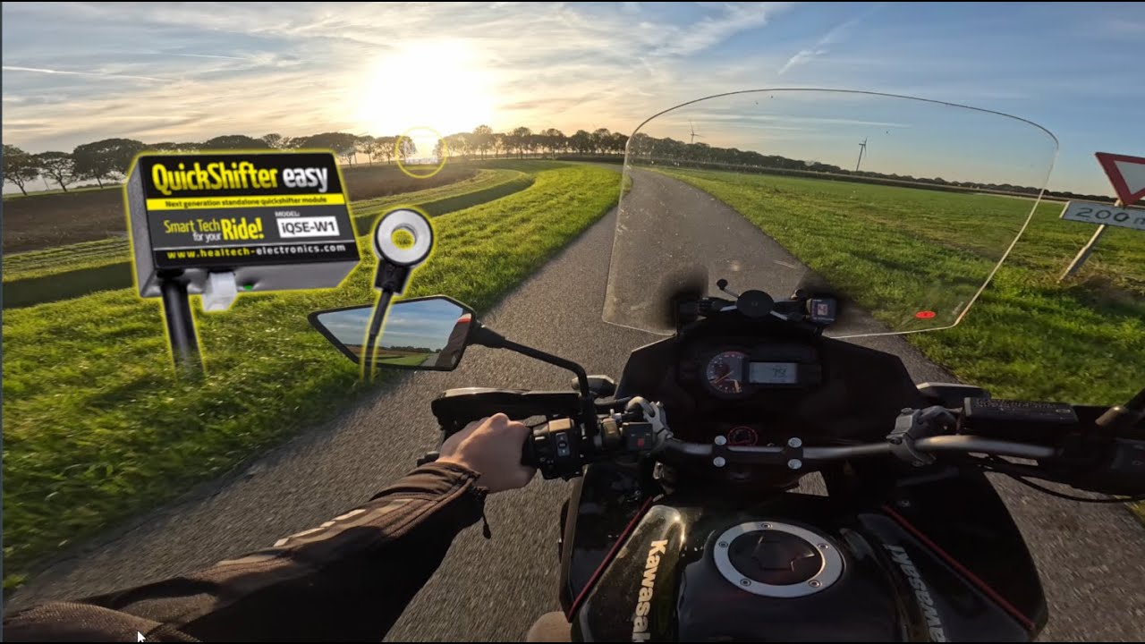HealTech Quickshifter | Kawasaki Versys 1000 | raw sound | 4K | GoPro