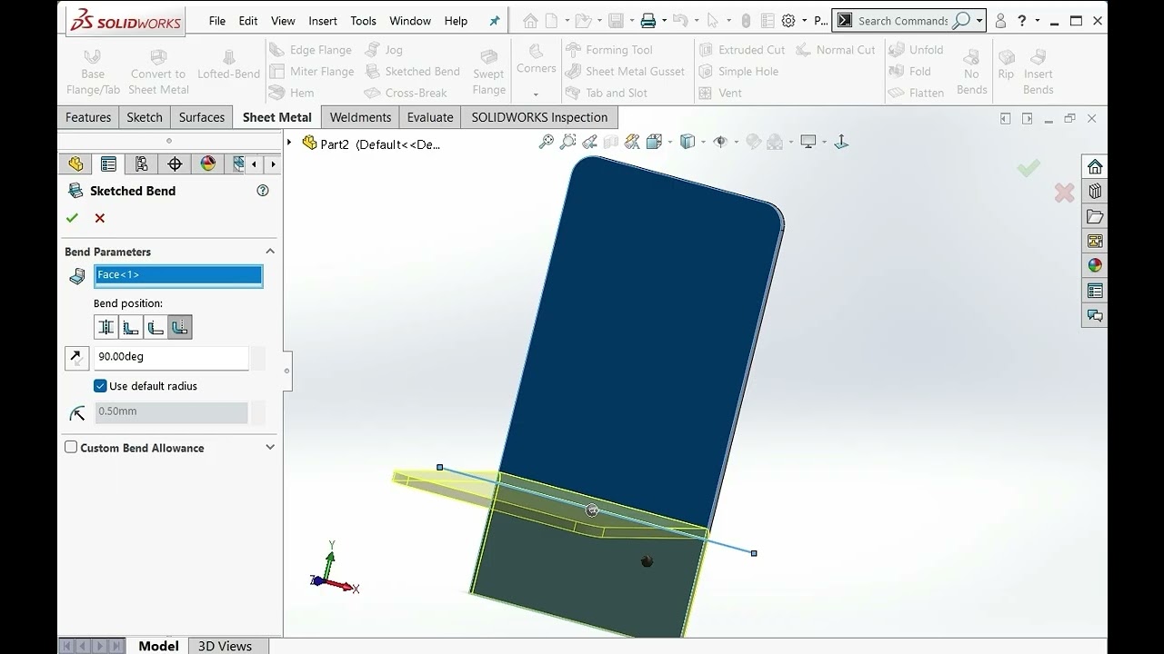Sheet Metal   Sketch Bend