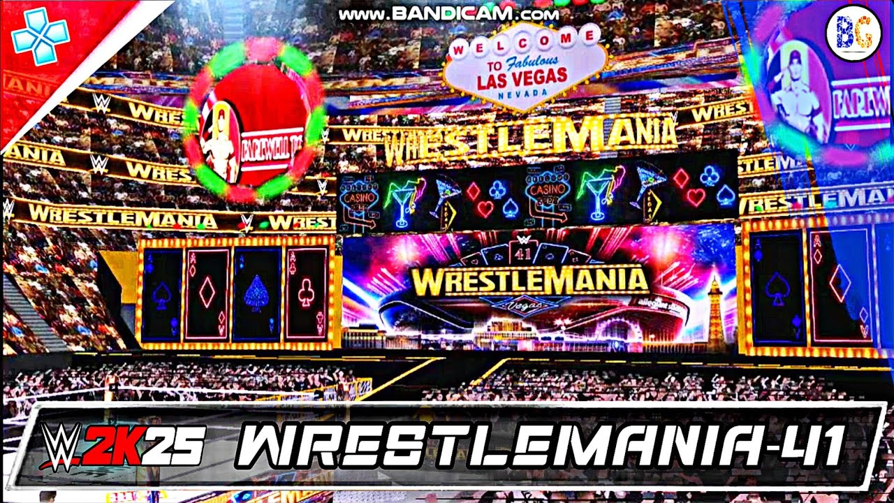 WWE 2K25 PSP - WRESTLEMANIA 41 CONCEPT ARENA W/T DYNAMIC POSTERS & CUSTOM STAGE || BORN FOR GAMERS !