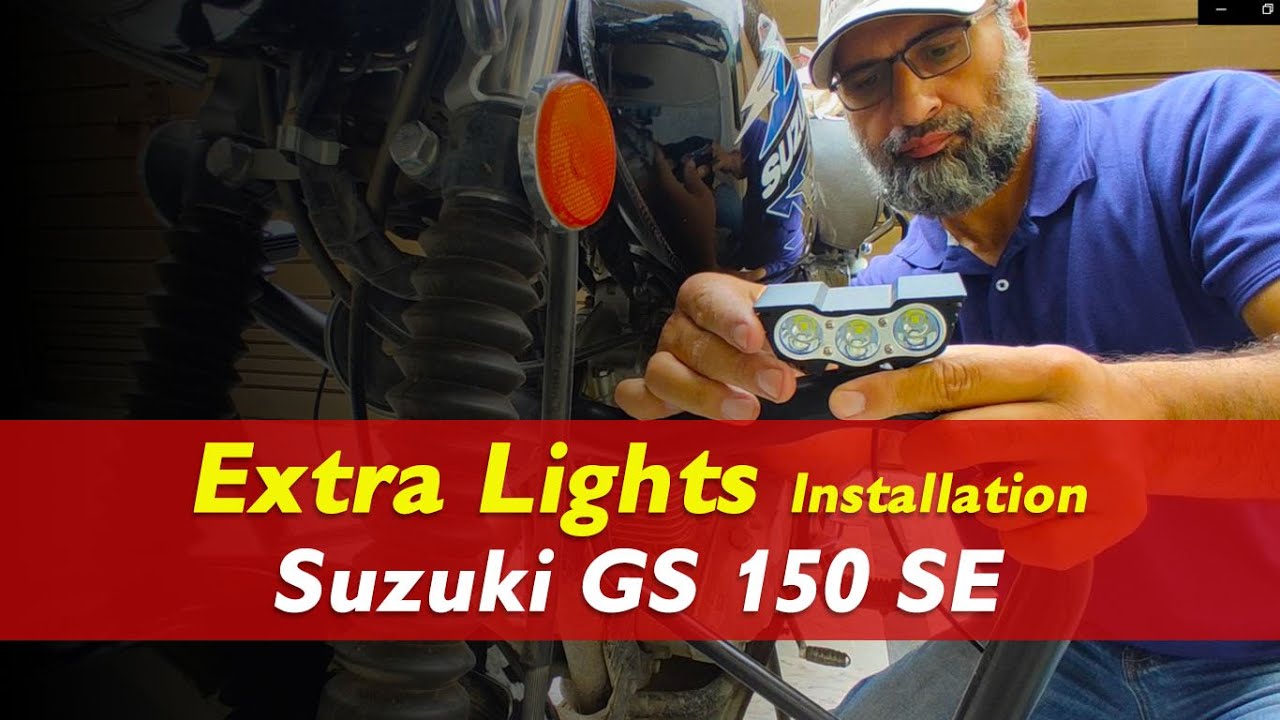 Installing Fog Lights on GS 150 Bike - Auxiliary Lights Installation - Installing LED Fog Lights