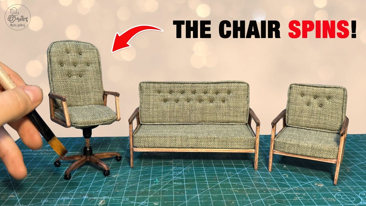 Making Realistic Miniature Furniture (Yes, the Chair Spins!)