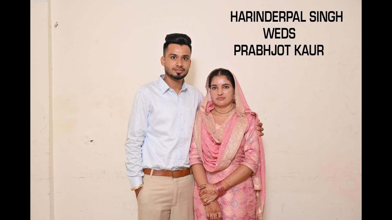 HARINDERPAL SINGH WEDS PRABHJOT KAUR
