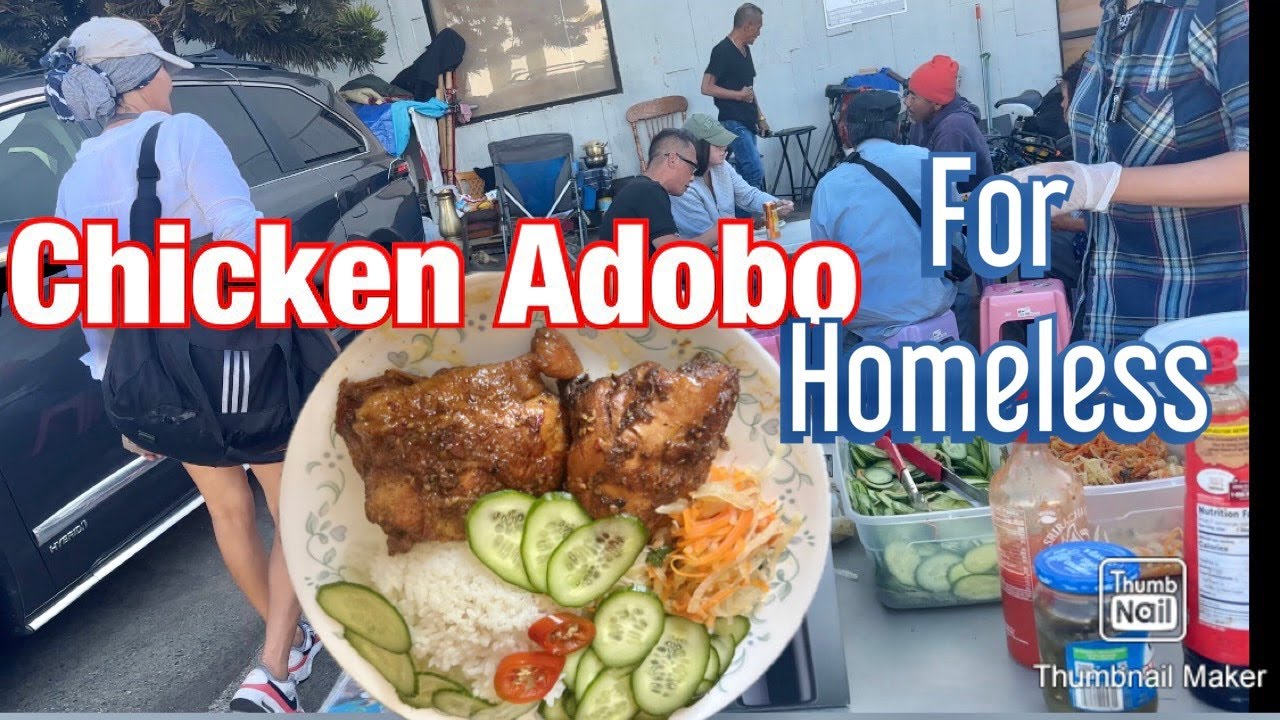 Cooking Chicken Adobo For The Homeless People Part 2