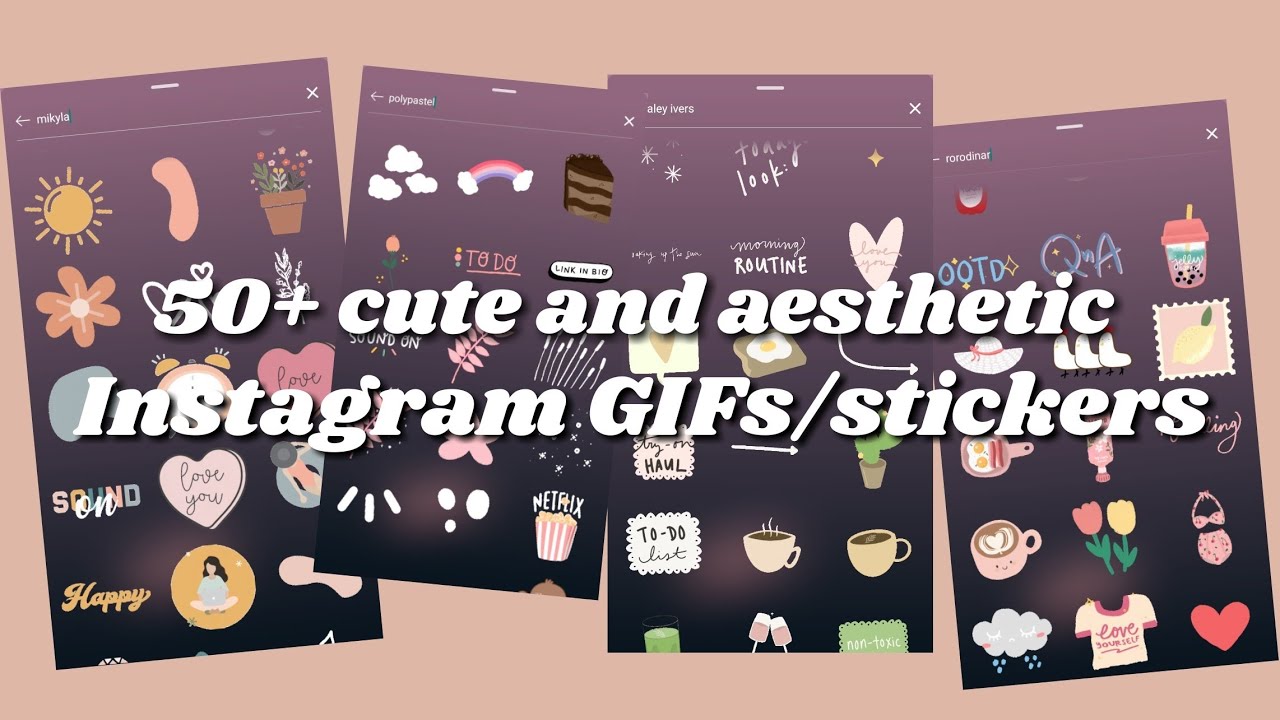 the best gifs/stickers for instagram stories 💜