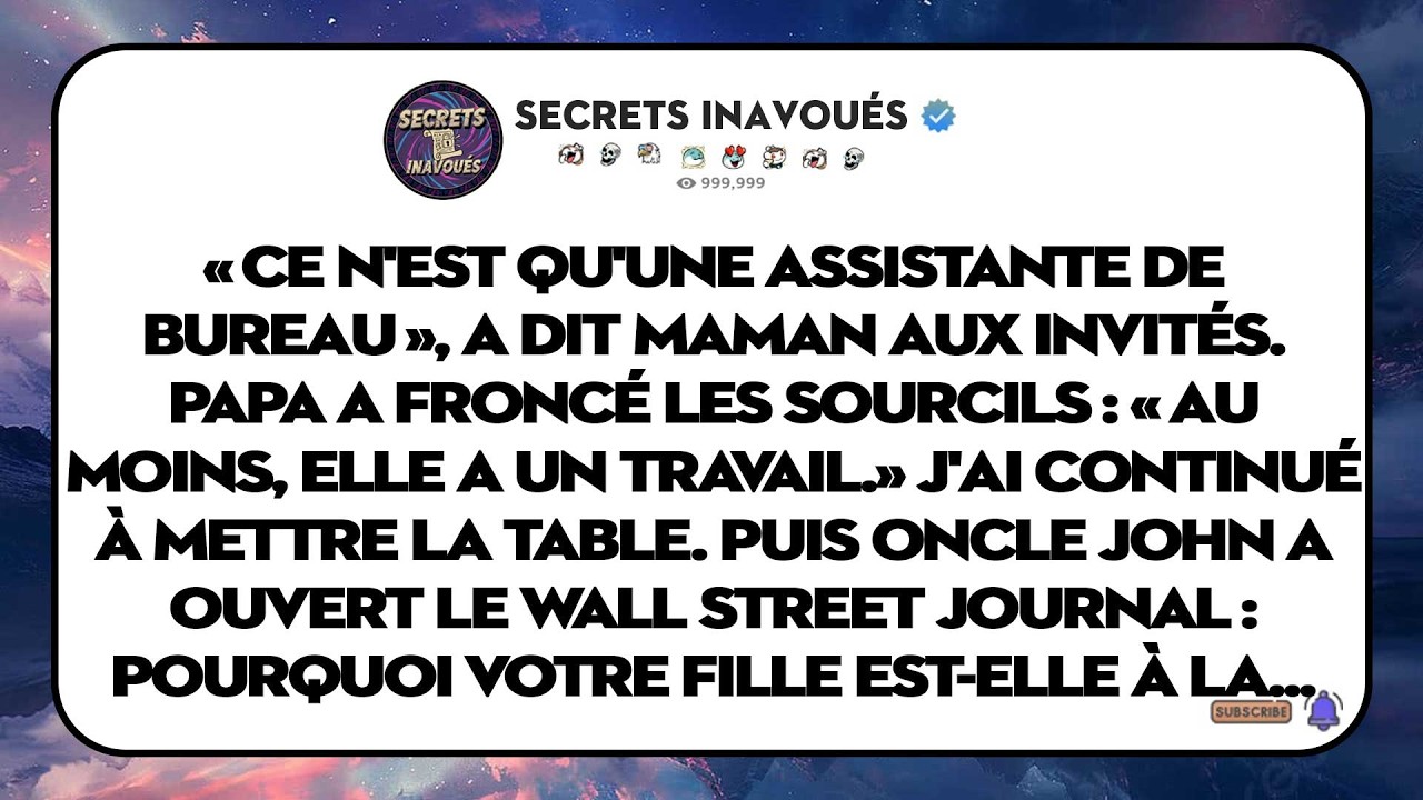 Mes Parents Me Voyaient Comme Assistant. Le Wall Street Journal A Révélé Mon Vrai Rôle.