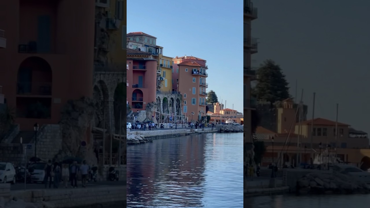 Waterfront dinner, with a champagne toast in Villefranche-sur-Mer. French Riviera vibes.