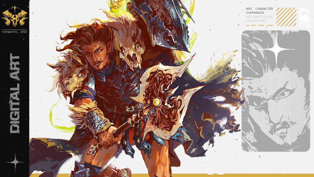 D&D character commission / / HEX BLADE WARLOCK【SPEEDPAINT】