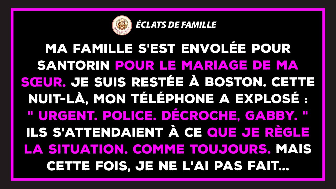 Après le mariage de ma sœur, mes parents attendaient que je les sauve. Jusqu'à ce que je passe un...