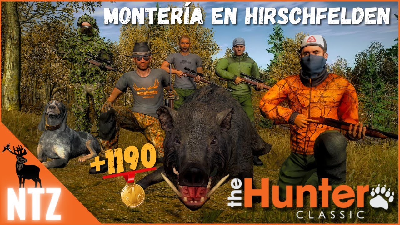 MONTERÍA EN HIRSCHFELDEN CON AMIGOS / ¡¡ JABALÍ ENORME 🐗 !! | The Hunter Classic 🐗