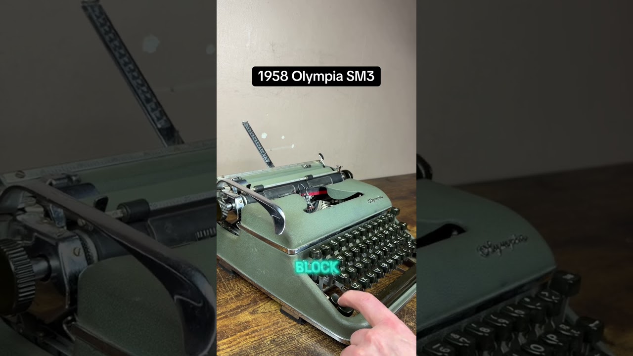 How to use all functions on a 1958 Olympia SM3 vintage portable typewriter
