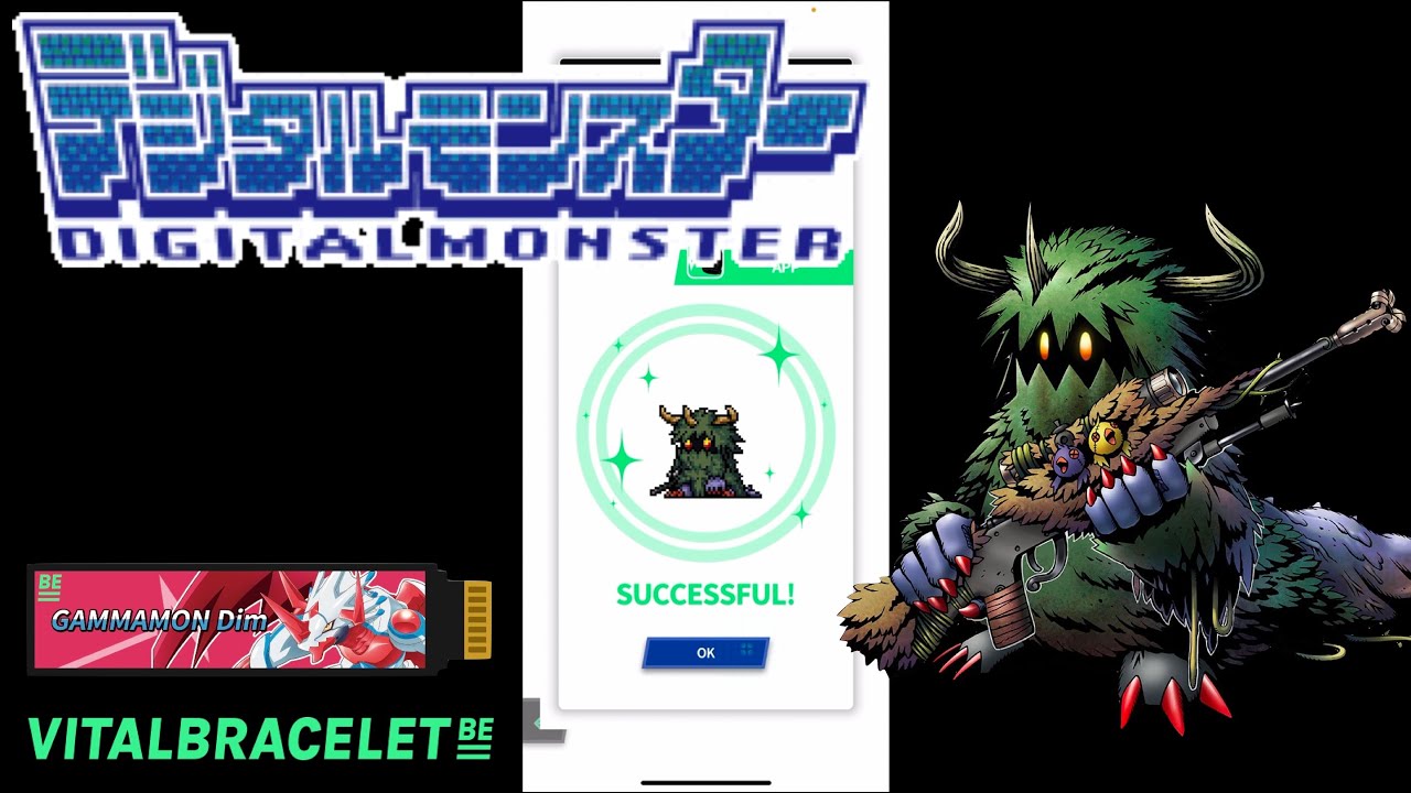 DIGIMON Vital Bracelet BE - GHILLIEDHUMON || BEMemory Gammamon DiM Log 9