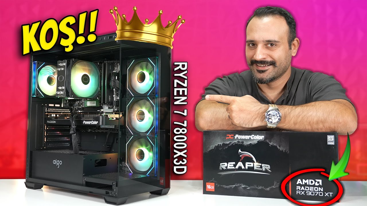 T&uuml;rkiye'nin F/P KRALI RX 9070 XT & Ryzen 7 7800X3D Oyun Bilgisayarı