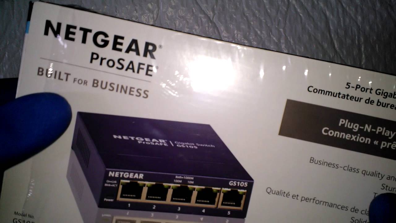 Netgear ProSafe GS105 Gigabit Switch Unboxing