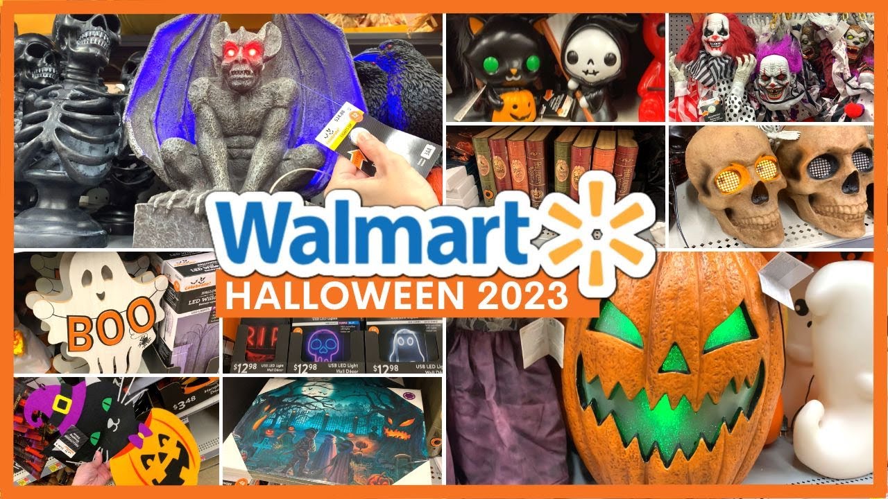 Walmart Halloween Decor 2023 Shopping Outdoor Decorations Inflatables Props & Lights !!