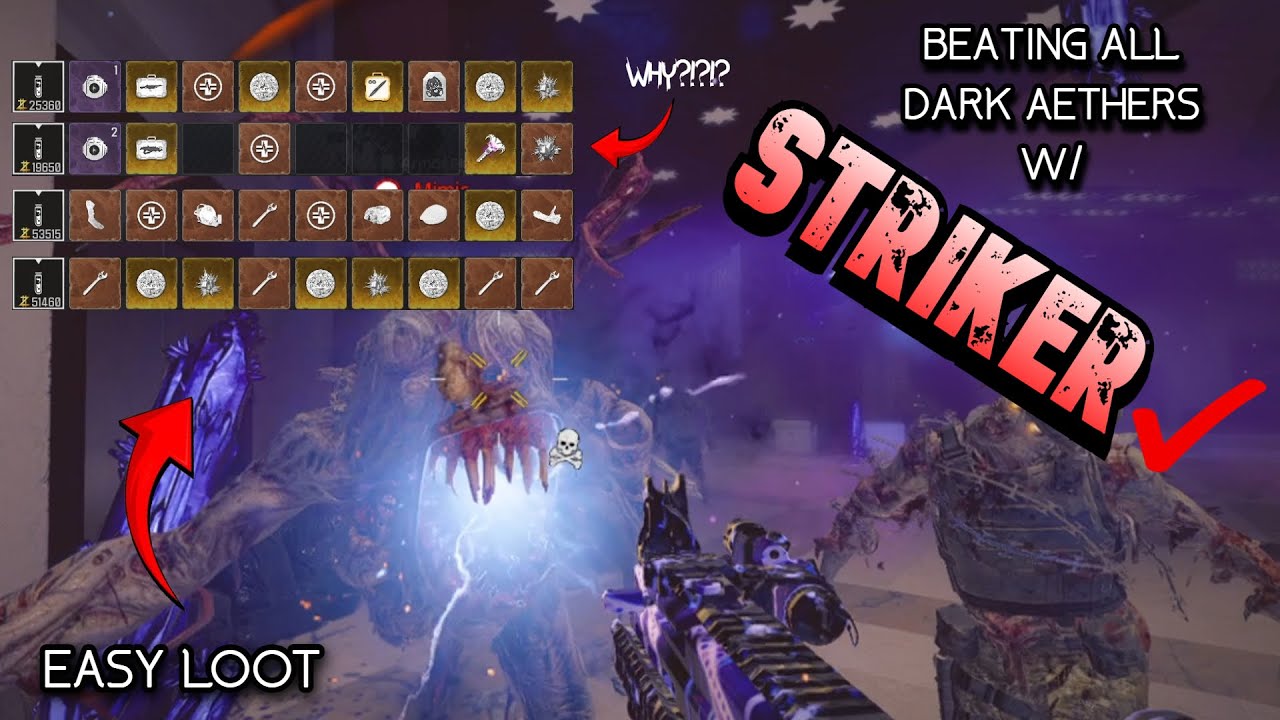 EP. 7 All Dark Aethers W/ STRIKER *SOLO*[ALL CONTRACTS]*NEW* DARK AETHER| Modern Warfare Zombies MWZ