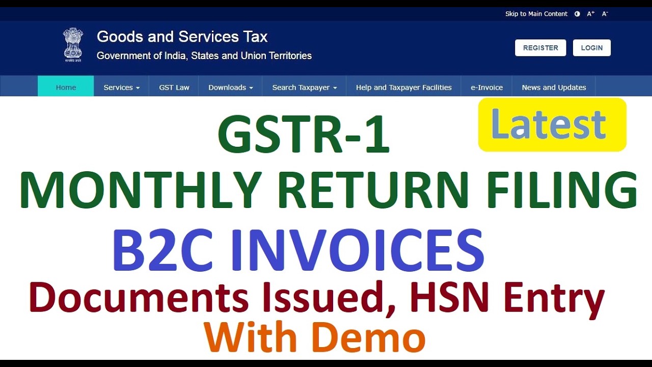 GSTR 1 monthly return filing latest method||gst filing||hsn code entry||document number #gstr1filing