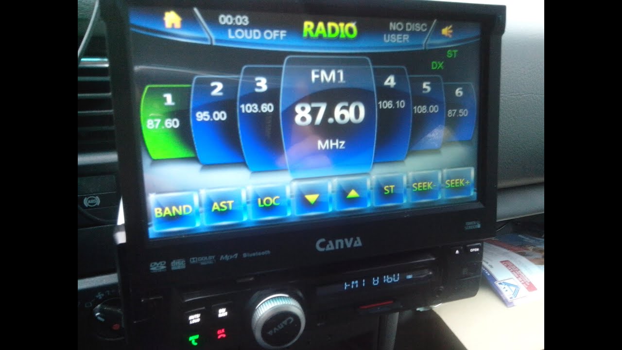 Canva S7003RBG 7" 1 DIN DVD GPS Navi Moniceiver BT SD USB Rückfahrkamera Freisprecheinrichtung