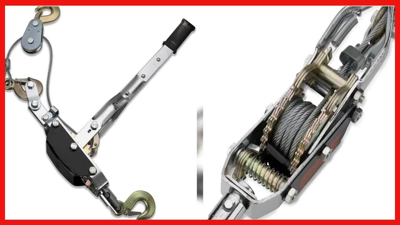 NEIKO 02256A Come Along Winch | 5-Ton (10,000 Lbs) Pulling Capacity | 12Ft, 3 Hook