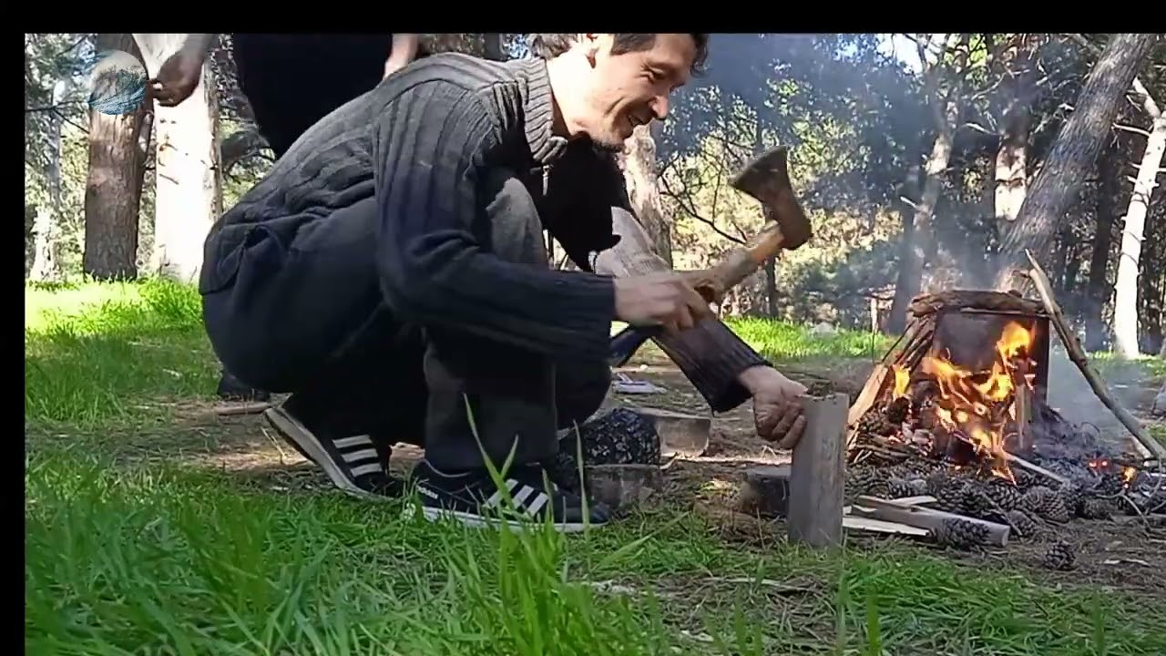 پختن مرغ داخل سطل