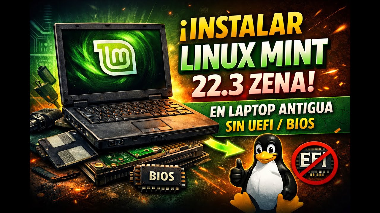 Instalando Linux Mint 22.3 Cinnamon en una cpu con bios (Máquina Virtual)