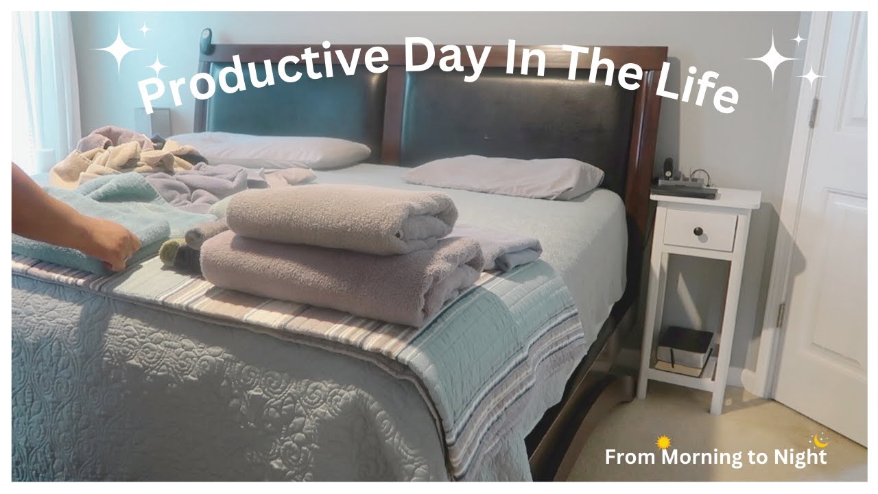 PRODUCTIVE DAY IN MY LIFE VLOG| Cleaning, Laundry, Organizing Closet and Grocery Shopping