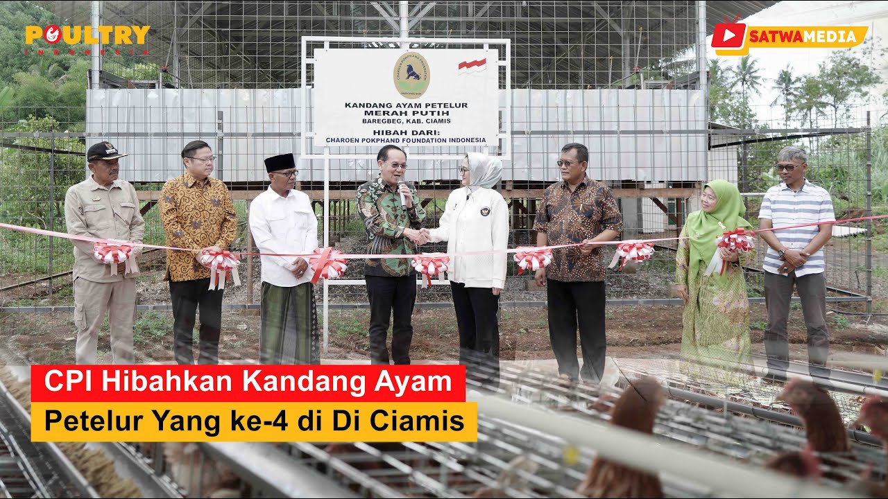 PT. Charoen Pokphand Foundation Indonesia menyerahkan satu kandang petelur kapasitas 1.000 Ekor.