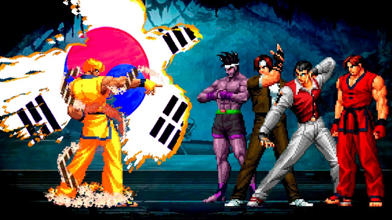 [KOF Mugen] Корейский Голден против команды супергероев