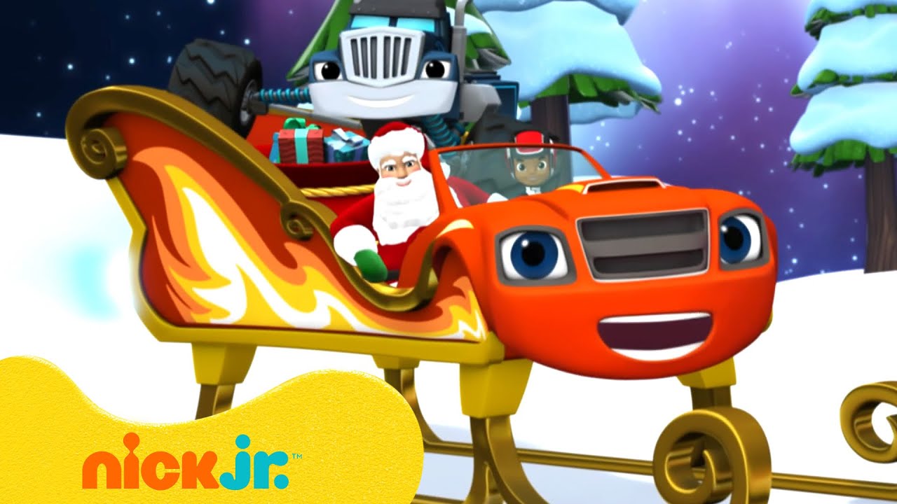 Blaze | ¡Rescates y carreras de invierno con Blaze! 🎅☃️ con Crusher | 4 horas | Nick Jr. en Español