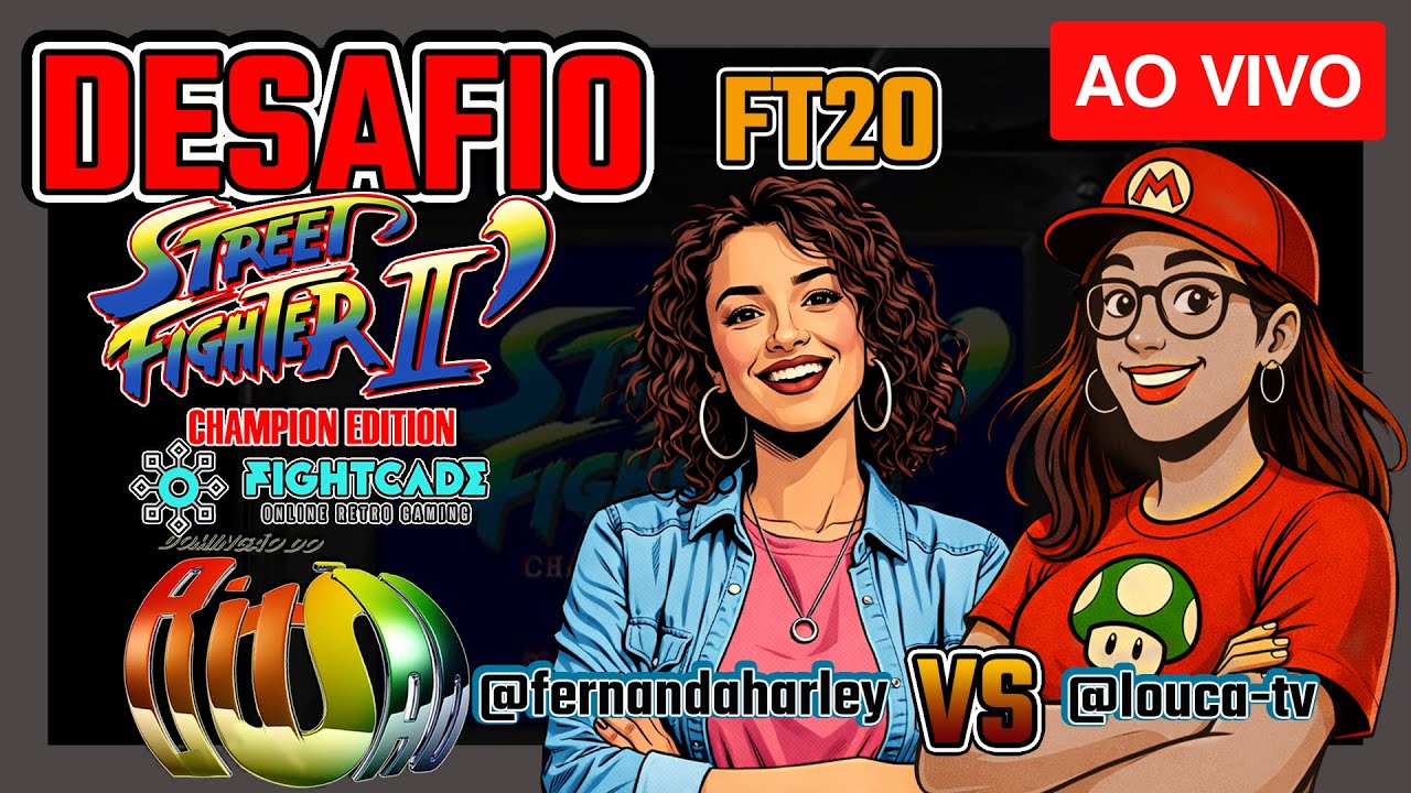 DOMINGÃO DO BITSÃO - DESAFIO NO FIGHTCADE - FERNANDA VS LOUCA  - #600subs #fightcade2 #fliperama