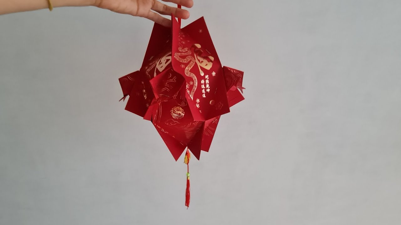 10 units AngPao fish tail lantern! 如何制作灯笼装饰!
