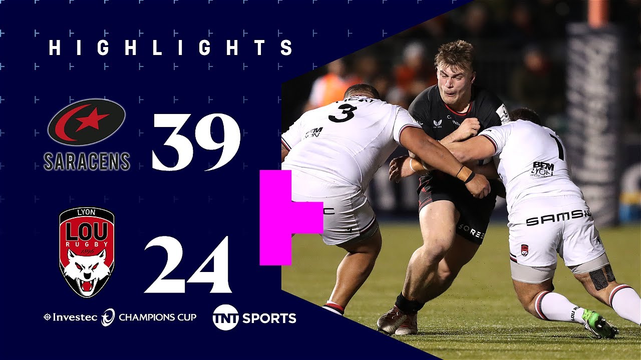 Sarries Into Last 16 😮&zwj;💨 | Saracens 39-24 Lyon | Investec Champions Cup Highlights