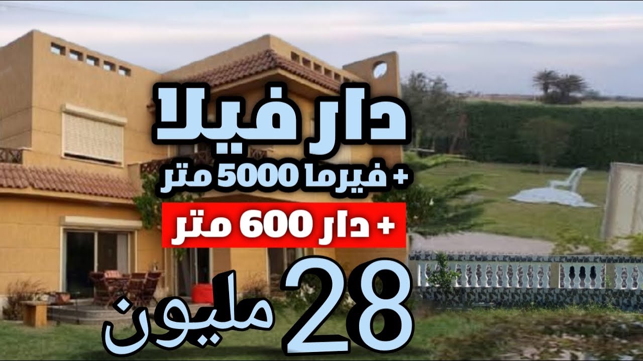 دار فيلا و فيرما 5000 متر محفظة + دار 601 متر 28 مليون فقط